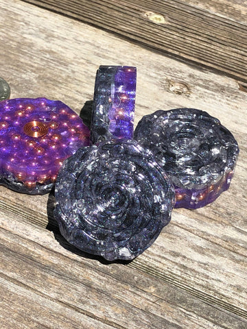 Tower Buster Mini Roses, set of 4, Orgone with Amethyst
