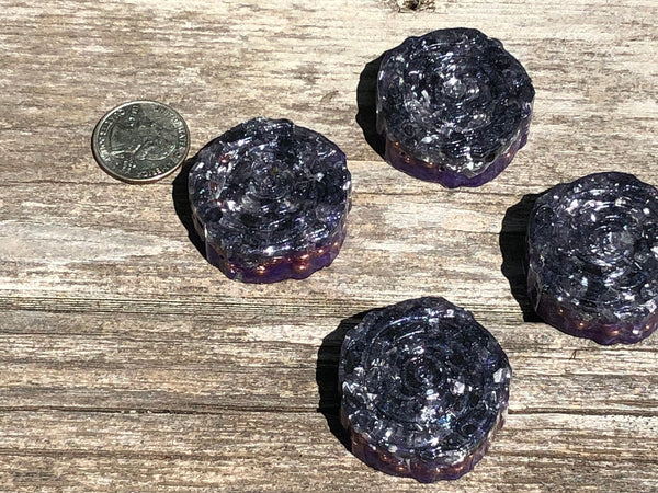 Tower Buster Mini Roses, set of 4, Orgone with Amethyst